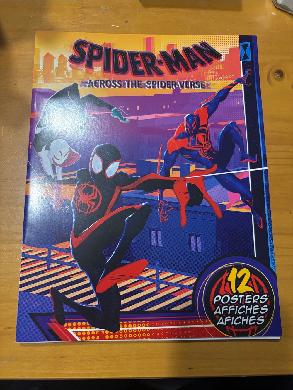 Spider-Man: Across the Spider-Verse Poster Pack - Bold Red & Blue Art 8.5” x 11”
